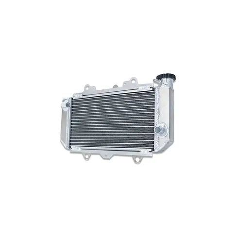 Metallic radiator on a white background
