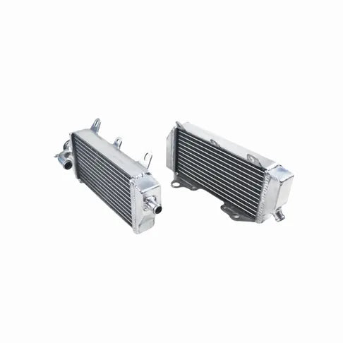 Metallic radiator on a white background