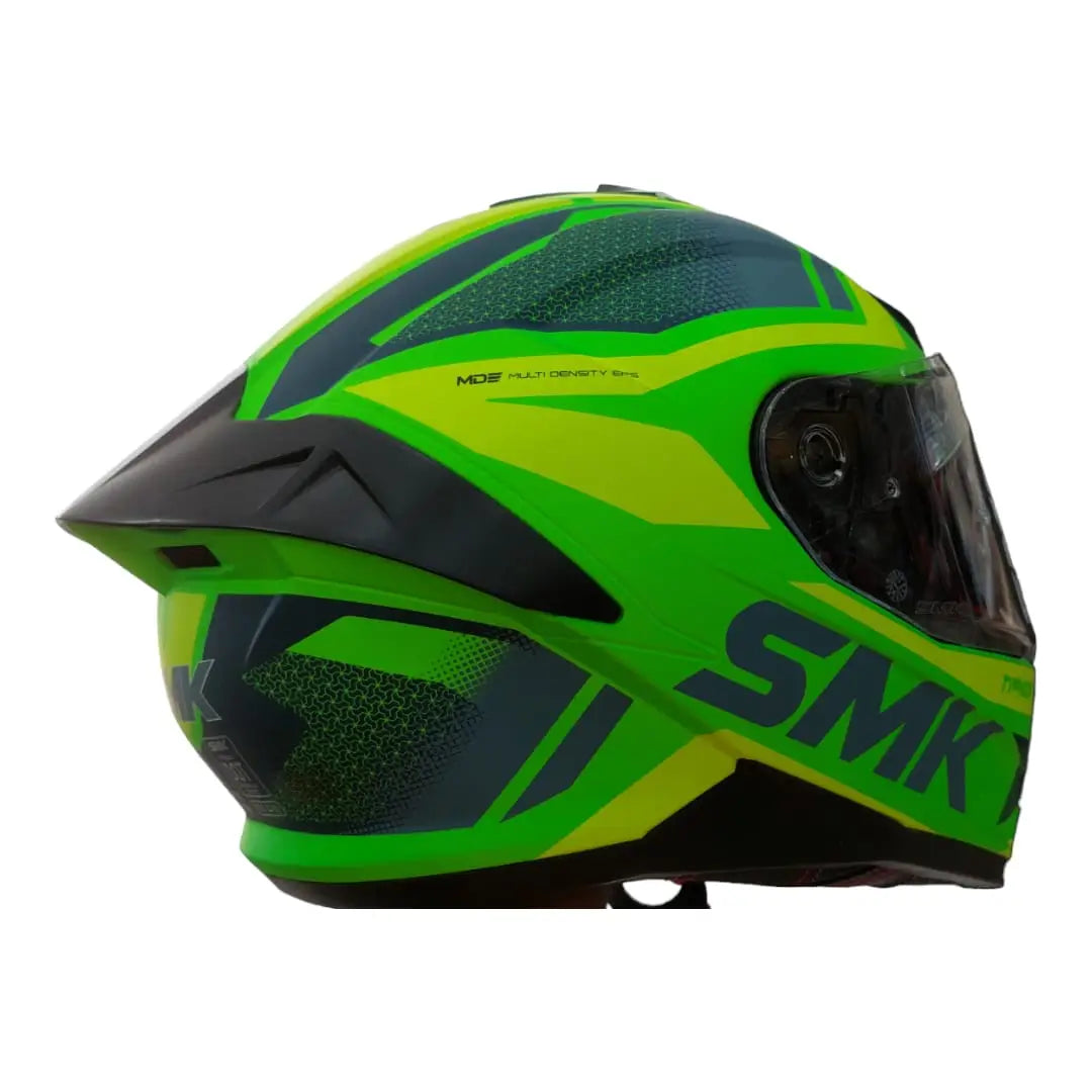 SMK Typhoon Thorn Matt Green Yellow (MA848) Helmet