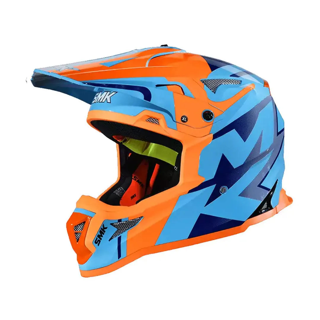 SMK ALLTERRA Helmet X-Power (GL557) Gloss Orange Blue - Motovile