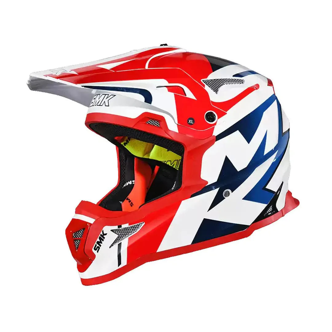 SMK ALLTERRA Off-Road Helmet X-Power (GL153) Gloss Red/Blue - Motovile