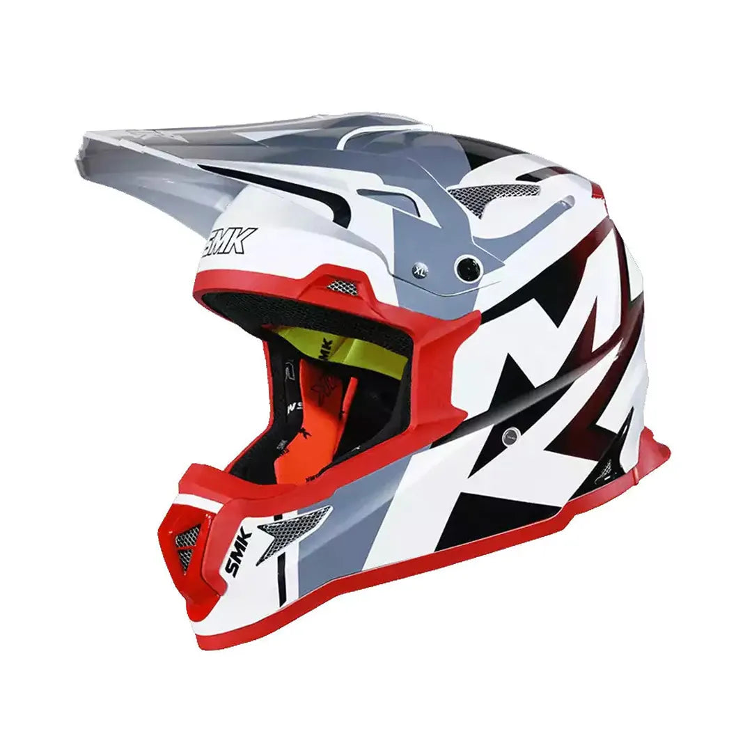SMK ALLTERRA X-Power Graphic GL126 Helmet GLOSS WHITE/GREY