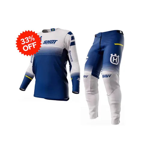 Shot MX Jersey Aerolite Limited Edition Husqvarna – Blue | Motocross Jersey Kuwait