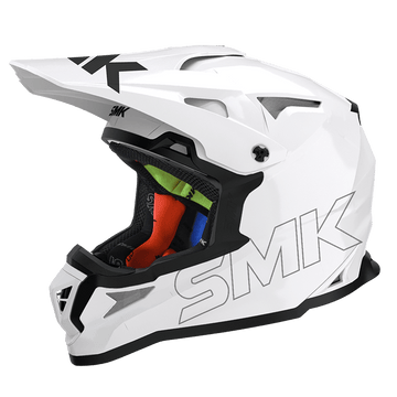 SMK Allterra Solid White GL120 Off-Road / MX Helmet | Motovile Kuwait