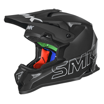 SMK Allterra Solid Matt Black MA260 Off-Road / MX Helmet | Motovile Kuwait