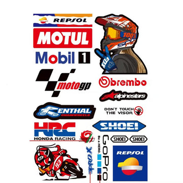MotoGP Racing Brand Mix | Buggy ATV Motorcycle Sticker | شعارات موتو جي بي مشكل للدباب والبقي