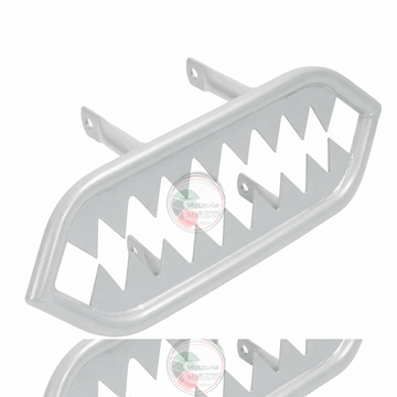 Yamaha Banshee 350 YFZ350 Teeth-Style Steel BANSHEE Front Bumper 1987–2006 – Black/Silver | Motovile Motorsports دعامية أمامية شكل أسنان لـ بانشي 350 موديل 1987–2006 لون أسود / سلفر
