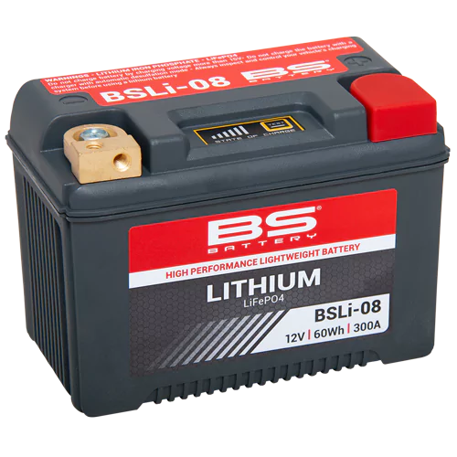 BS Battery BSLI-08 Lithium Battery 12.8V 5Ah (60Wh) - Motovile