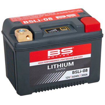 BS Battery BSLI-08 Lithium Battery 12.8V 5Ah (60Wh) - Motovile