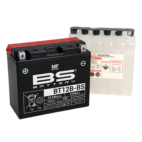 BS Battery BT12B-BS equivalent YT12B-BS - Motovile