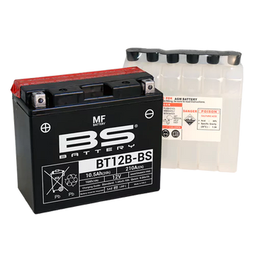 BS Battery BT12B-BS equivalent YT12B-BS - Motovile