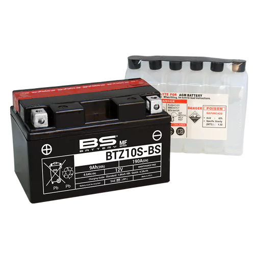 BS Battery BTZ10S-BS equivalent YTZ10S - Motovile