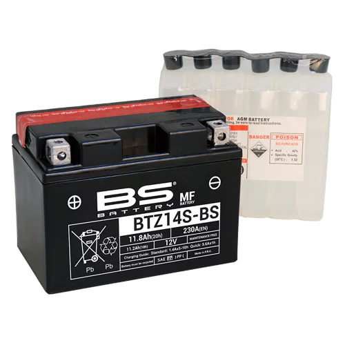 BS Battery BTZ14S-BS equivalent YTZ14S - Motovile