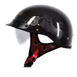 Carbon Fiber Summer Open Face Helmet with DOT/CCC Certified TKM-019 3 - Motovile