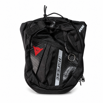 DAINESE Motorcycle & ATV Waist / Leg Riding Bag – Black | شنطة خصر ورجل للسايكل والدباب والـ ATV