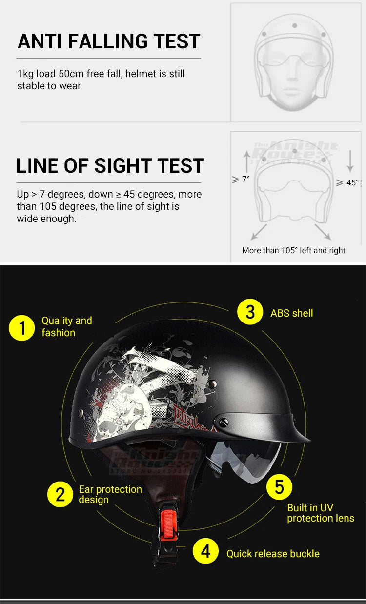 50cm motorcycle helmet Buy Half Helmet Motorcycle Helmet with Visor TKMW-014