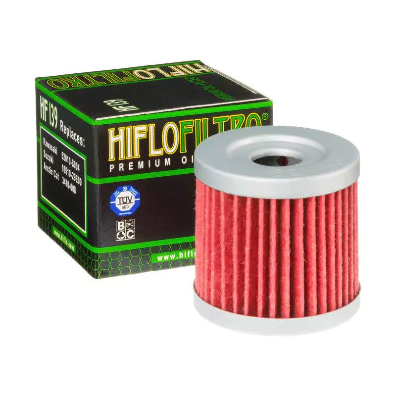 HF139 OIL FILTER Suzuki: 16510-29F00; Kawasaki: 52010-S004; Arctic Cat: 3470-008 - Motovile