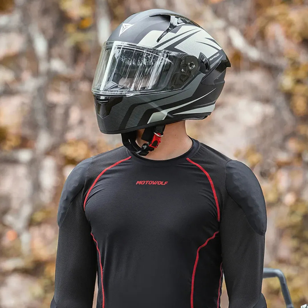 MOTOWOLF Motorcycle Body Armor Jacket – Outdoor Protection Black/Green