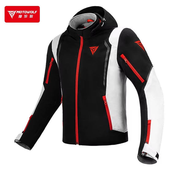 Motowolf JM5 Motorcycle Jacket Black (2XL & 3XL) — Waterproof CE Armor