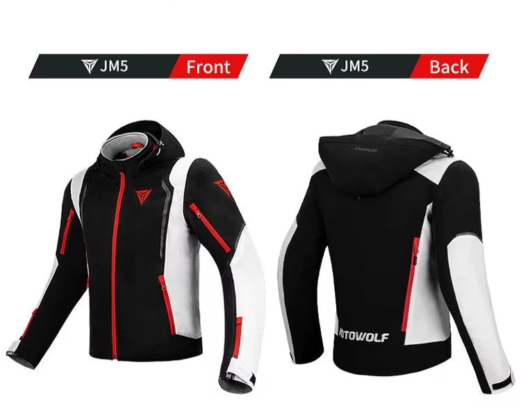 Motowolf JM5 Motorcycle Jacket Black (2XL & 3XL) — Waterproof CE Armor