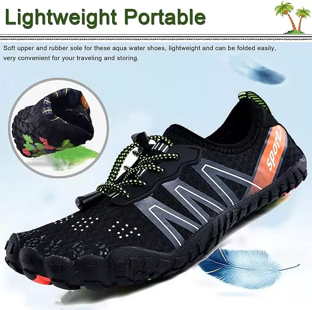 JETSKI-Water Shoes Men/Women Sneakers Barefoot Outdoor Beach Sandals Upstream Aqua Shoes Quick-Dry River Sea Diving Swimming -Black