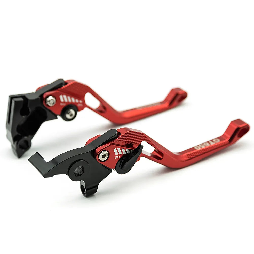 JFG RACING ATV Clutch Brake Lever Adjustable ATV Levers CNC Aluminum for Raptor 700 -RED - Motovile