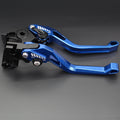 JFG RACING Brake Clutch Levers Aluminum Adjustable For Yamaha YFM 700 Raptor 700 YFMR 700r 2007 - 2017 (BLUE) - Motovile