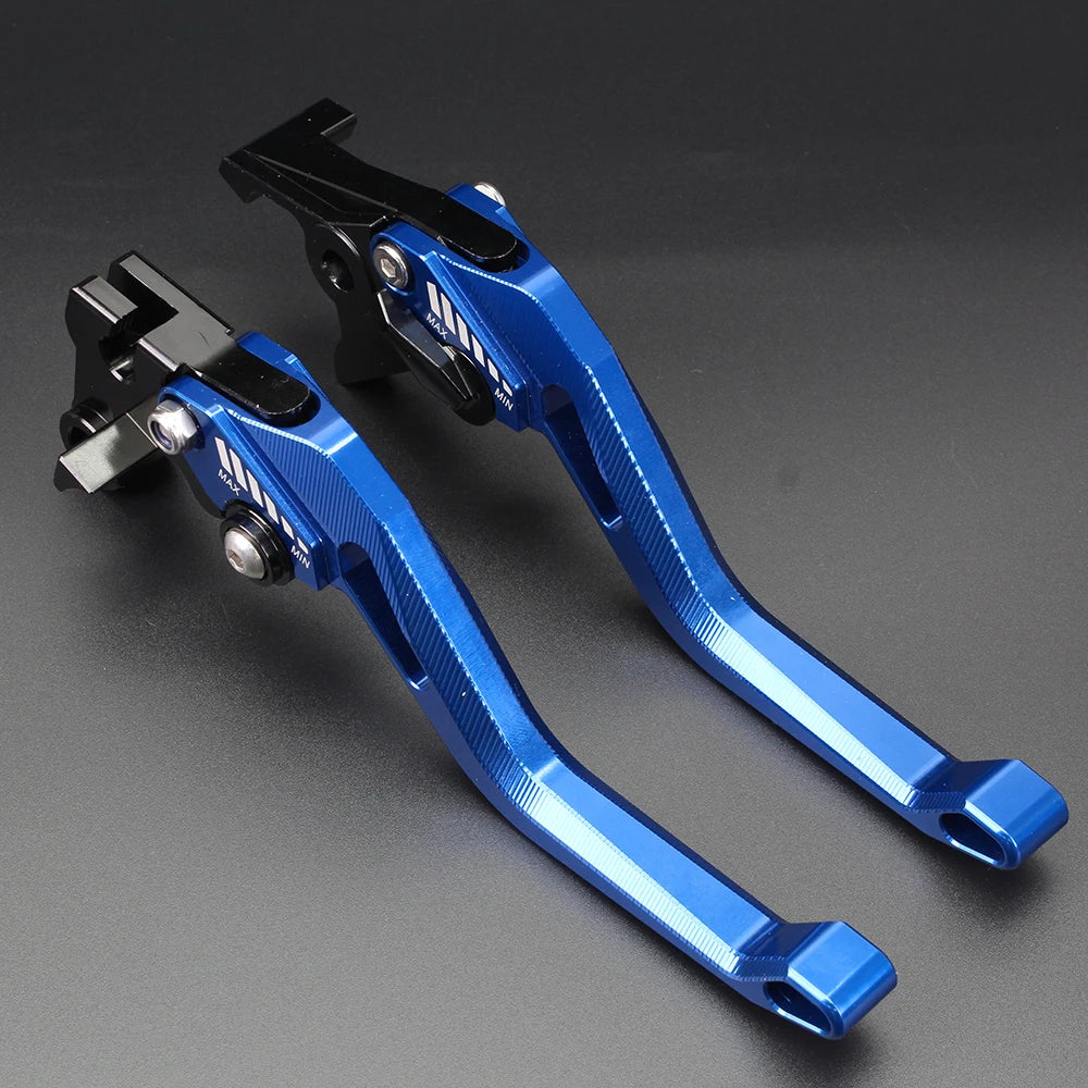 JFG RACING Brake Clutch Levers Aluminum Adjustable For Yamaha YFM 700 Raptor 700 YFMR 700r 2007 - 2017 (BLUE) - Motovile