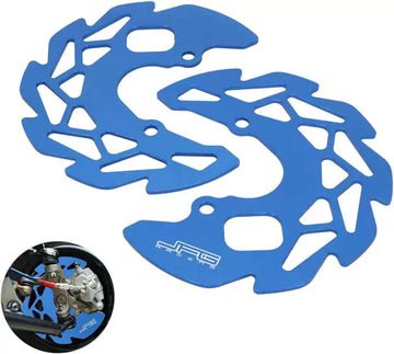 JFG RACING Motorcycle ATV Front Brake Disc Guard Brake Cover For RAPTOR 700 2006-2023, RAPTOR 700R/SE 2009-2023, YFZ450 2004-2009, YFZ450R 2009-2023, YFZ450X 2010-2011 Dirt Bike BLUE - Motovile