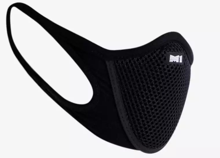 M-1 FACE MASK HALF BLACK + BLACK CENTRE - Motovile