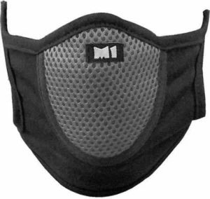 M-1 FACE MASK HALF BLACK+ GREY CENTRE - Motovile