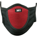 M-1 FACE MASK HALF BLACK+ RED CENTRE - Motovile