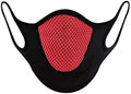 M-1 FACE MASK HALF BLACK+ RED CENTRE - Motovile