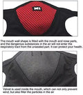 M-1 FACE MASK HALF BLACK+ RED CENTRE - Motovile