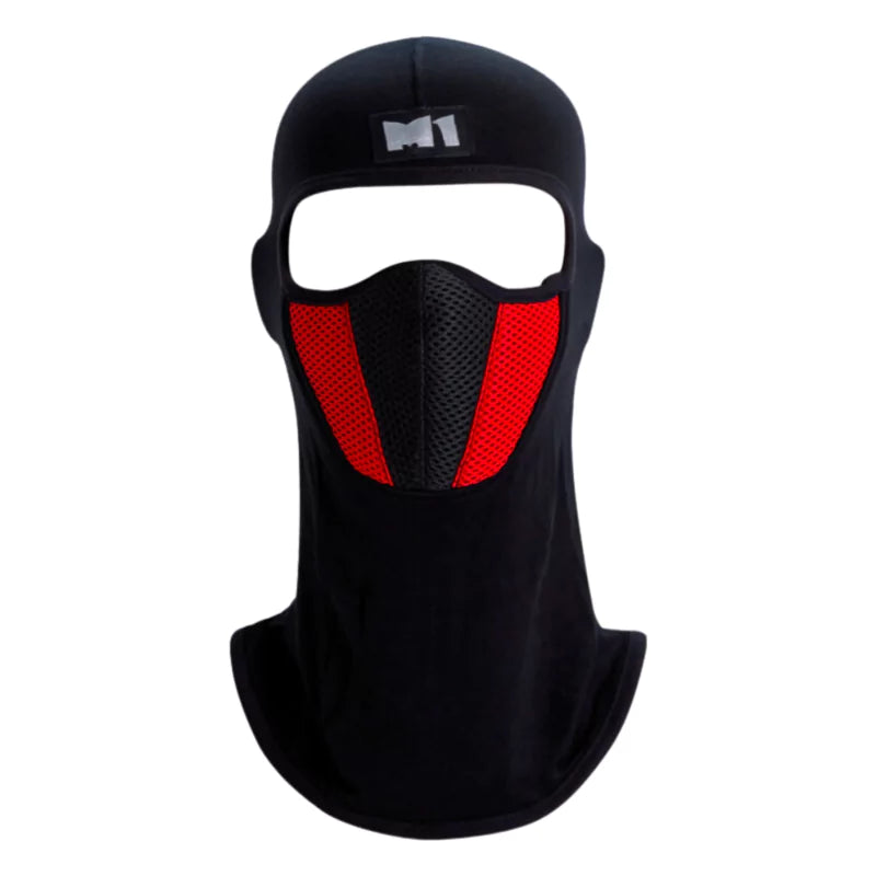 M1 Full Face Cover Balaclava Protection Filter Plain Ski Dust Mask - Red - Motovile