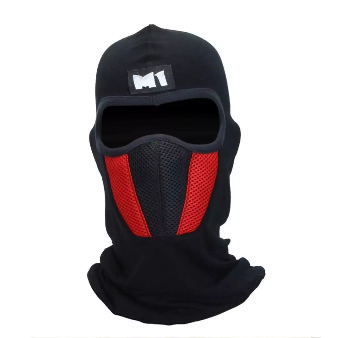 M1 Full Face Cover Balaclava Protection Filter Plain Ski Dust Mask - Red - Motovile