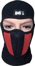 M1 Full Face Cover Balaclava Protection Filter Plain Ski Dust Mask - Red - Motovile