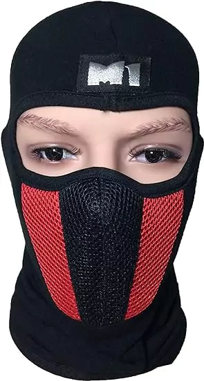 M1 Full Face Cover Balaclava Protection Filter Plain Ski Dust Mask - Red - Motovile