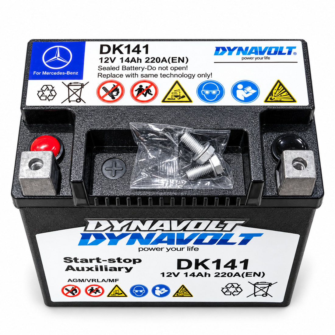 Dynavolt DK141 12V 14Ah AGM Auxiliary Battery for Mercedes & Jeep | بطارية مساعدة مرسيدس وجيب