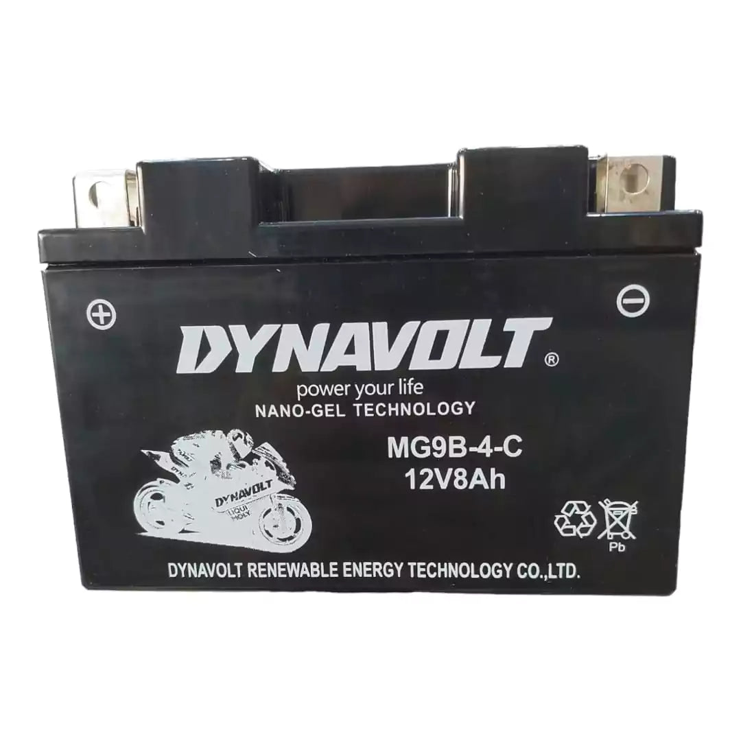 MG9B-4C (GT9B-4-C) DYNAVOLT NANO GEL BATTERY 12V8AH (RAPTOR 700) - Motovile