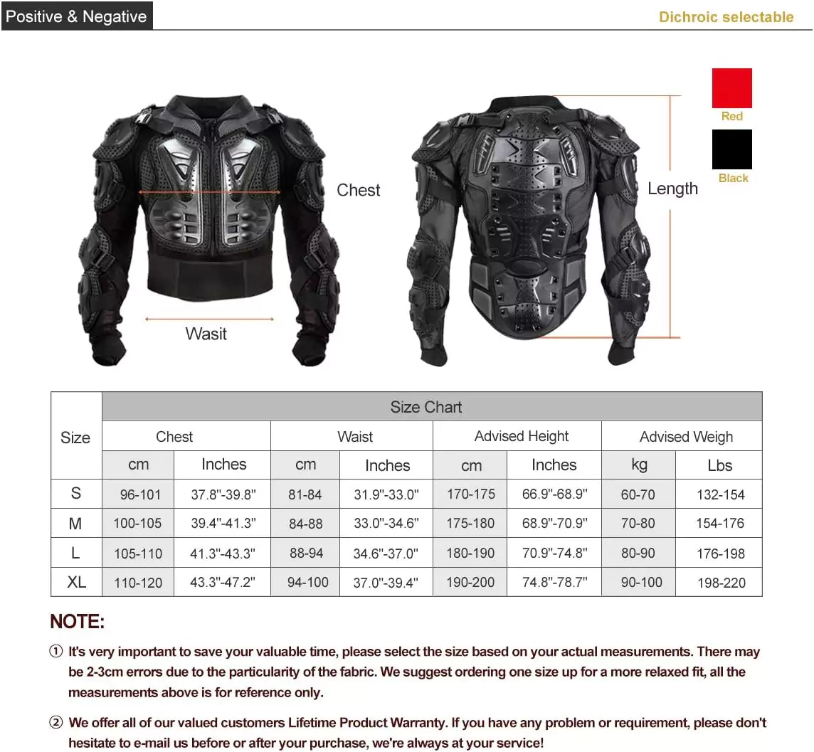 Motorcycle Protective Jacket Full Body Armor Protection - Motovile