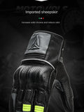 Motowolf Four Seasons Motorcycle Riding Gloves Sheepskin Carbon Fibre Fall Prevention Touch Screen Windproof Full Finger Gloves