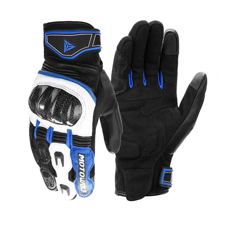Gants Moto été Hand Fellow, Cuir, Noirs, Respirants, Tailles S-XXL, Neufs