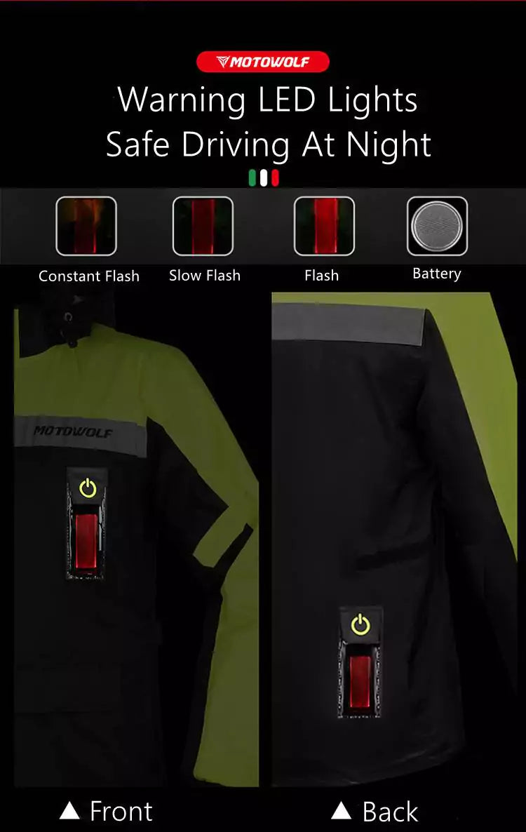 Motowolf Motorcross Rain Coat - Motovile