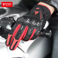 MOTOWOLF Motorcycle Gloves Leather Summer Breathable Carbon Fiber Motocross Motorbike Riding Gloves - Motovile