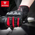 MOTOWOLF Motorcycle Gloves Leather Summer Breathable Carbon Fiber Motocross Motorbike Riding Gloves - Motovile