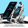 MOTOWOLF Premium Phone Holder Mobile Stand Motorcycle Wireless Charging Handphone USB Wired Charge Motor - Motovile