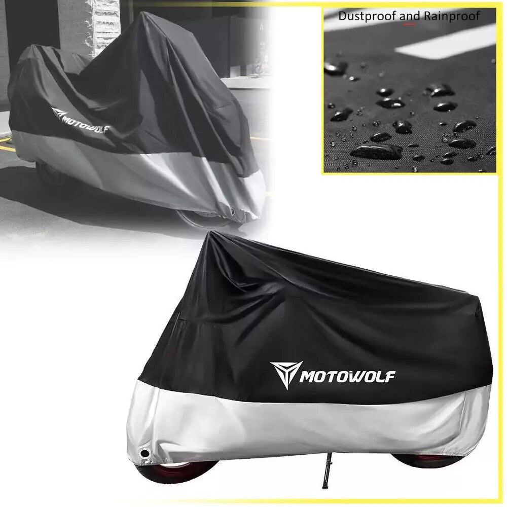 MOTOWOLF Universal Motorcycle/Electric Scooter Oxford Covered moto-cover Oversized Rainproof Waterproof Sunscreen Dust Cover - Motovile