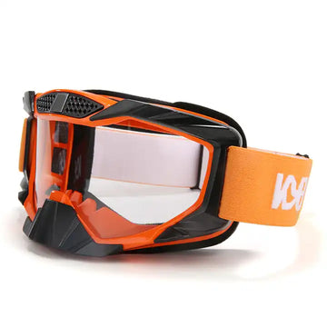 Outdoor Sport Motorbike Clear Glasses Anti Fog Motocross Goggles Motorcycle Goggles For Eye Protect ORANGE - Motovile