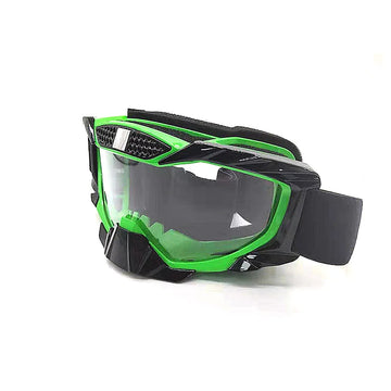 Outdoor Sport Motorbike Clear Glasses Anti Fog Motocross Goggles Motorcycle Goggles For Eye Protect GREEN - Motovile